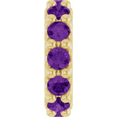 14K Yellow Gold Natural Amethyst Spacer Charm/Pendant