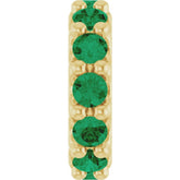 14K Yellow Gold Natural Emerald Spacer Charm/Pendant