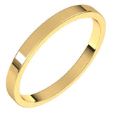 18K Yellow Gold 2 mm Flat Band Size 6