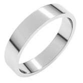 14K White Gold 4 mm Flat Band Size 5.5