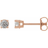 14K Rose Gold 1/3 CTW Natural Diamond Earrings