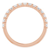 14K Rose 1/2 CTW Natural Diamond Anniversary Band