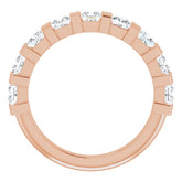 14K Rose 1 1/2 CTW Natual Diamond Anniversary Band