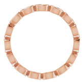 14K Rose 1/2 CTW Natural Diamond Eternity Band Size 7