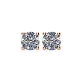 14K Rose 1 CTW Natural Diamond Earrings