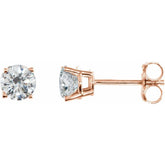 14K Rose 1/5 CTW Natural Diamond Earrings