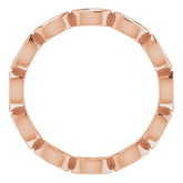 14K Rose 1/2 CTW Natural Diamond Eternity Band Size 5