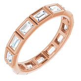 14K Rose 1 1/6 CTW Natural Diamond Eternity Band Size 6