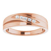 14K Rose 1/6 CTW Natural Diamond Band
