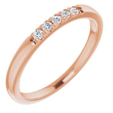 14K Rose 1/10 CTW Natural Diamond French-Set Anniversary Band