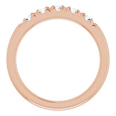 14K Rose 1/2 CTW Natural Diamond French-Set Anniversary Band