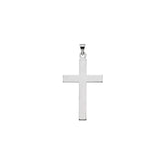 14K White 39 x 25 mm Cross Pendant
