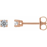 14K Rose 1/4 CTW Natural Diamond Earrings