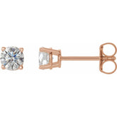 14K Rose 1/2 CTW Natural Diamond Earrings