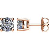 14K Rose 2 CTW Natural Diamond Earrings