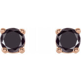 14K Rose 1/8 CTW Natural Black Diamond Earrings