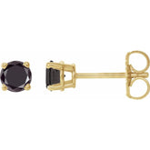 14K Yellow 1/2 CTW Natural Black Diamond Earrings