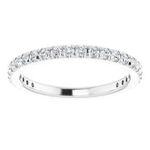 Platinum 3/8 CTW Natural Diamond French-Set Anniversary Band