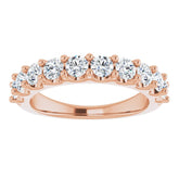 14K Rose 1 1/5 CTW Natural Diamond Anniversary Band