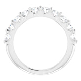 14K White 1 1/5 CTW Natural Diamond Anniversary Band