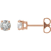 14K Rose 3/4 CTW Natural Diamond Earrings