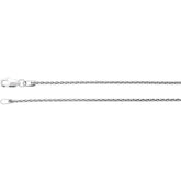 Rhodium-Plated Sterling Silver 1.25 mm Wheat 20" Chain