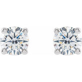 14K White Gold 1/2 CTW Lab-Grown Diamond Earrings