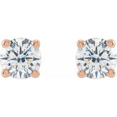 14K Rose 3/4 CTW Lab-Grown Diamond Earrings