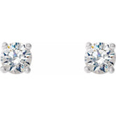 14K White Gold 1/5 CTW Lab-Grown Diamond 4-Prong Stud Earrings