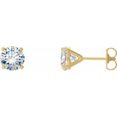14K Yellow 1/2 CTW Lab-Grown Diamond 4-Prong Stud Earrings