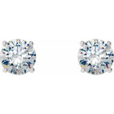 14K White Gold 5/8 CTW Lab-Grown Diamond 4-Prong Stud Earrings