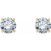 14K Yellow Gold 1 1/2 CTW Lab-Grown Diamond 4-Prong Stud Earrings