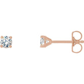 14K Rose Gold 1/8 CTW Lab-Grown Diamond Stud Earrings