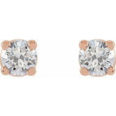 14K Rose 3 CTW Lab-Grown Diamond Earrings
