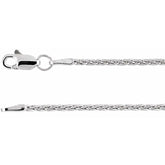 Sterling Silver 1.5 mm Wheat 24" Chain