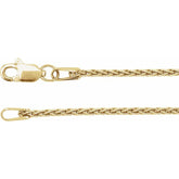14K Yellow 1.25 mm Wheat 20" Chain