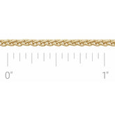 14K Yellow Recycled Metal 1.8 mm Wheat Chain by the Inch