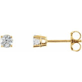 14K Yellow 3/8 CTW Natural Diamond Earrings