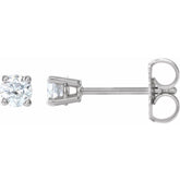 Platinum 3/8 CTW Natural Diamond Earrings