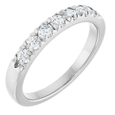 14K White 3/8 CTW Lab-Grown Diamond French-Set Anniversary Band