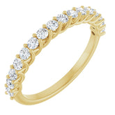 14K Yellow 7/8 CTW Natural Diamond Anniversary Band