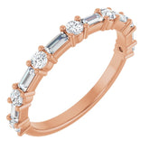 14K Rose 5/8 CTW Lab-Grown Diamond Anniversary Band