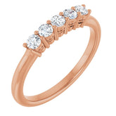 14K Rose 1/3 CTW Lab-Grown Diamond Anniversary Band