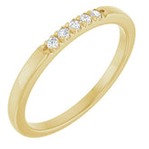14K Yellow .08 CTW Lab-Grown Diamond French-Set Anniversary Band