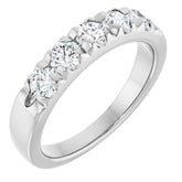 Platinum 3/4 CTW Lab-Grown Diamond French-Set Anniversary Band