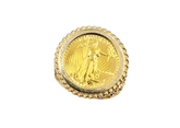 APPRAISED $1900- 14KT Yellow Gold Liberty Coin Ring