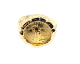 APPRAISED $2800- 14KT Yellow Gold Liberty Coin Ring