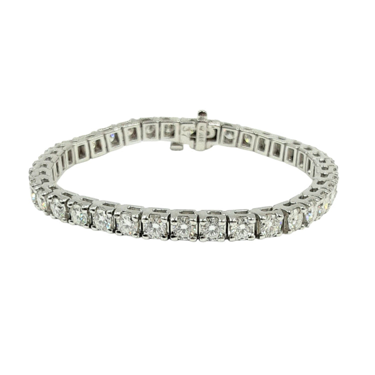 APPRAISED $2800 - 14kt White Gold Tennis Bracelet with 38 Round Moissanite (3.5mm)
