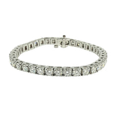 APPRAISED $2800 - 14kt White Gold Tennis Bracelet with 38 Round Moissanite (3.5mm)
