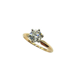 APPRAISED $6700- 14KT Yellow Gold Engagement Ring with 1 Round Brilliant Diamond